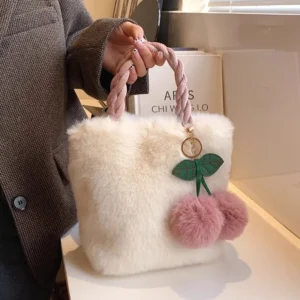 Rose Faux Fur Crossbody