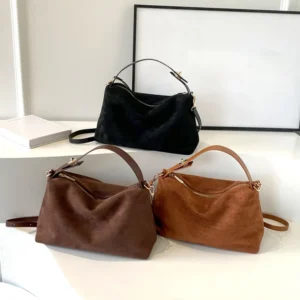 Soft Matte Suede Handbag
