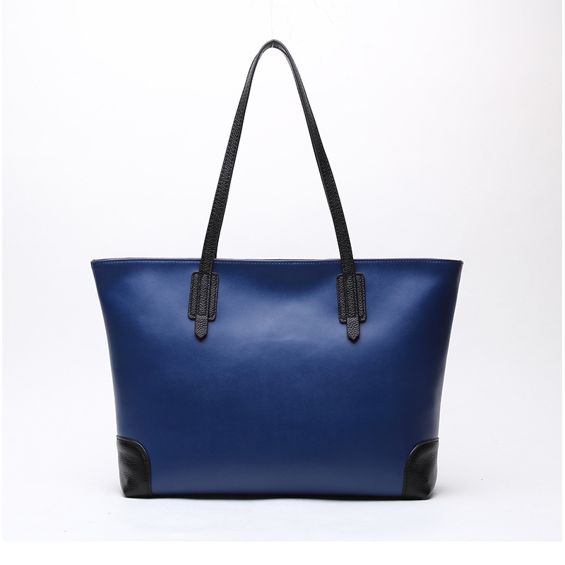 New First Layer Cowhide Hit Color Handbag - Tote Bag vs Handbag: Which Is Right for You? | Jalpen.com