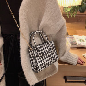Houndstooth Chain Trendy One-shoulder Messenger Bag